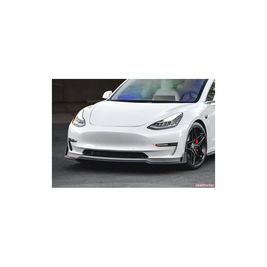 VR Aero Matte Carbon Fiber Front Lip Spoiler Tesla Model 3 2018+