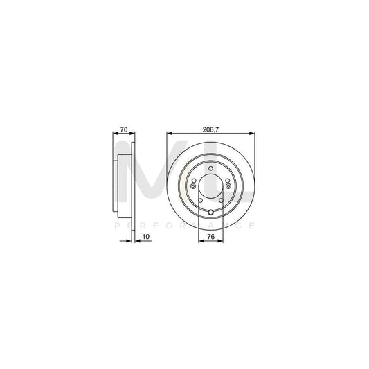 BOSCH 0 986 479 V53 Brake Disc for KIA Opirus (GH) Solid, Oiled | ML Performance Car Parts