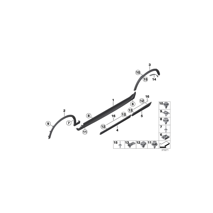 Genuine BMW 51778052075 F25 F26 Door Sill Cover, Primed Left M-PAKET (Inc. X3) | ML Performance UK Car Parts