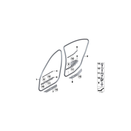 Genuine BMW 51479172758 F01 F04 F02 Cover, Trim Strip, Front Right OYSTER (Inc. 760Li, 730Ld & Hybrid 7L) | ML Performance UK