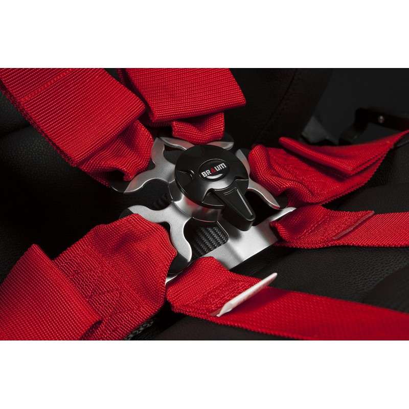 BRAUM 6 Pt – Fia Racing Harness (Red)