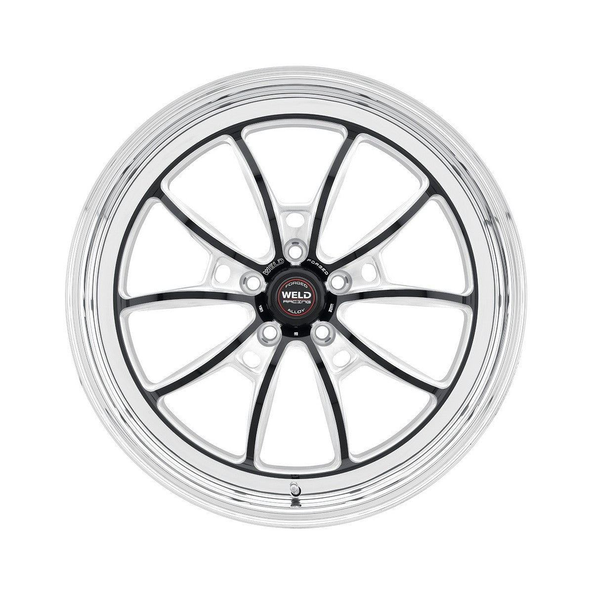 Weld 80LB0080B45A S80 Wheel 20x8 5x4.75 ET0 BS4.5 Black Center - Polished Shell
