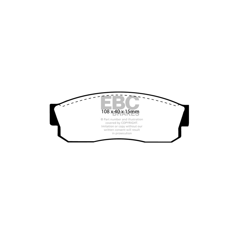 EBC PD01KF1104 Nissan Sunny Greenstuff Front Brake Pad & Plain Disc Kit  2 | ML Performance UK Car Parts