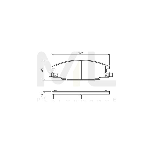 Bosch 0986460960 Brake Pad Set With Acoustic Wear Warning BP529 | ML Performance Car Parts