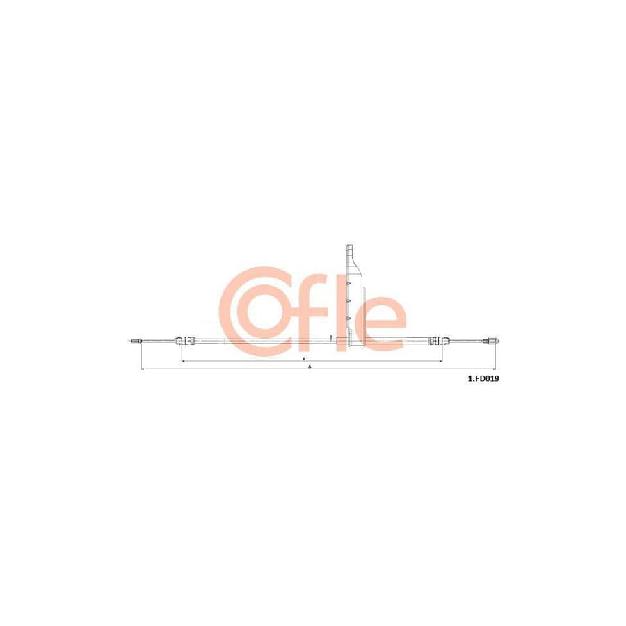 Cofle 92.1.Fd019 Hand Brake Cable For Ford Transit Custom V362 Minibus (F3)