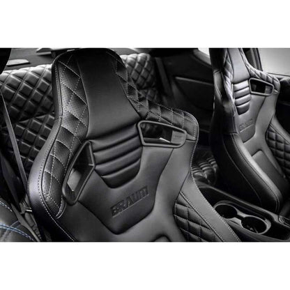 BRAUM Elite-X Series Racing Seats ( Diamond Ed. - Red Piping ) – Pair