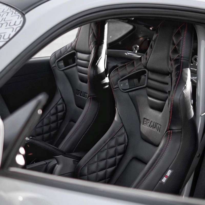 BRAUM Elite-X Series Racing Seats ( Diamond Ed. - Red Piping ) – Pair