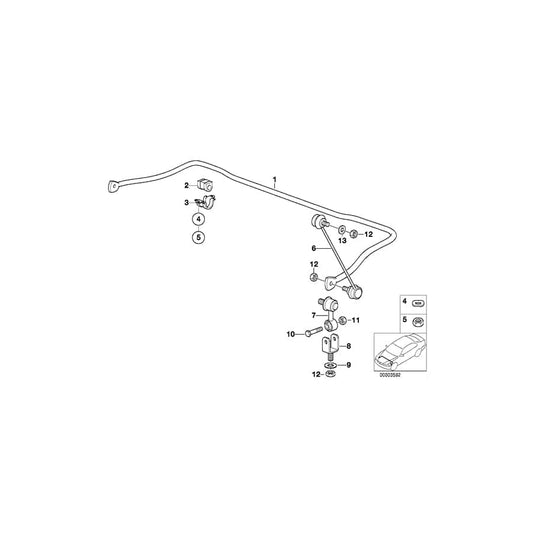 Genuine BMW 31351140224 E36 Stabilizer Rubber Mounting D=27MM (Inc.  & 316i) | ML Performance UK Car Parts