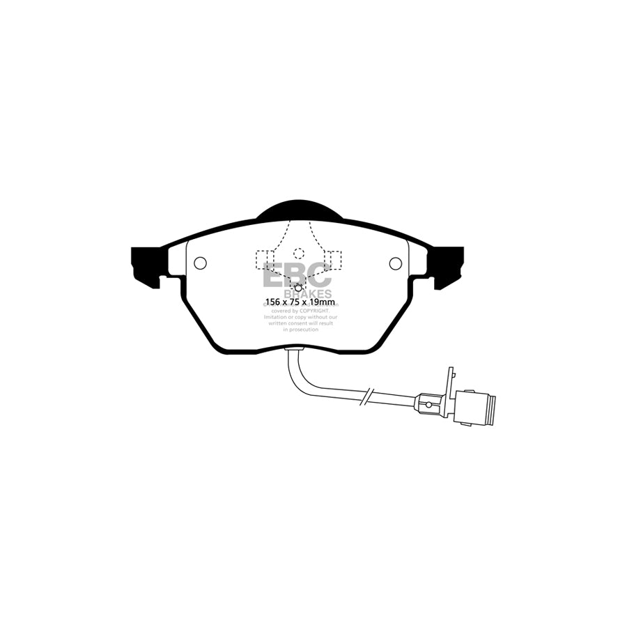 EBC DP3836C Audi VW Redstuff Front Brake Pads - Girling/TRW Caliper 2 | ML Performance UK Car Parts
