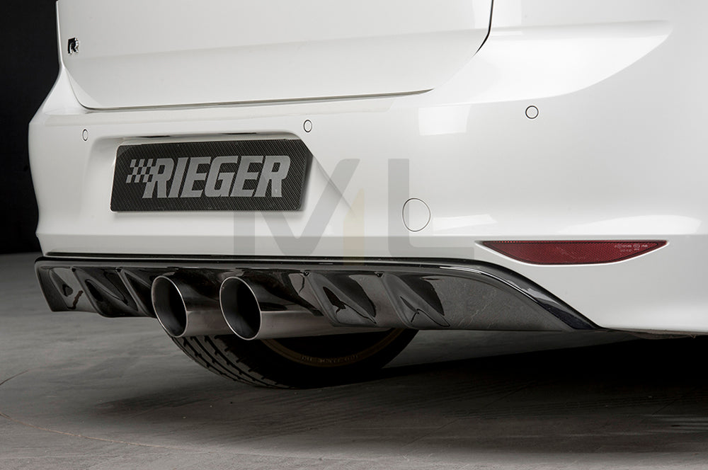 Rieger 00088092 VW Mk7 Golf R Rear Diffuser - Glossy Black – ML Performance