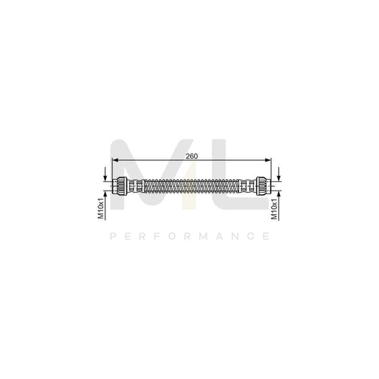 BOSCH 1 987 476 869 Brake Hose for CITROEN C5 235mm, M10x1 | ML Performance Car Parts