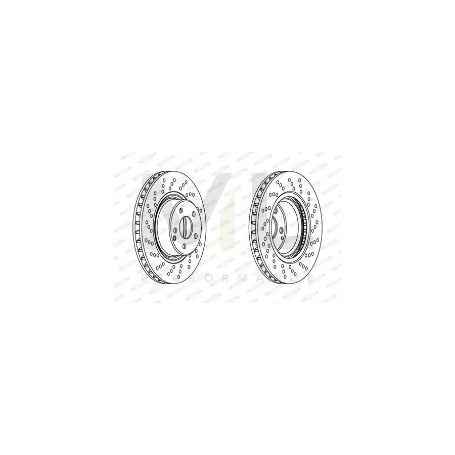 FERODO PREMIER DDF1120C-1 Brake Disc suitable for MERCEDES-BENZ S-Class Perforated / Vented, Coated, with bolts/screws | ML Performance Car Parts