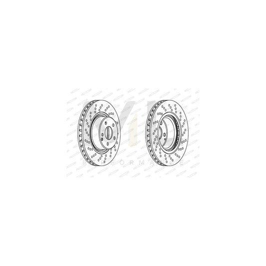 FERODO PREMIER DDF1120C-1 Brake Disc suitable for MERCEDES-BENZ S-Class Perforated / Vented, Coated, with bolts/screws | ML Performance Car Parts