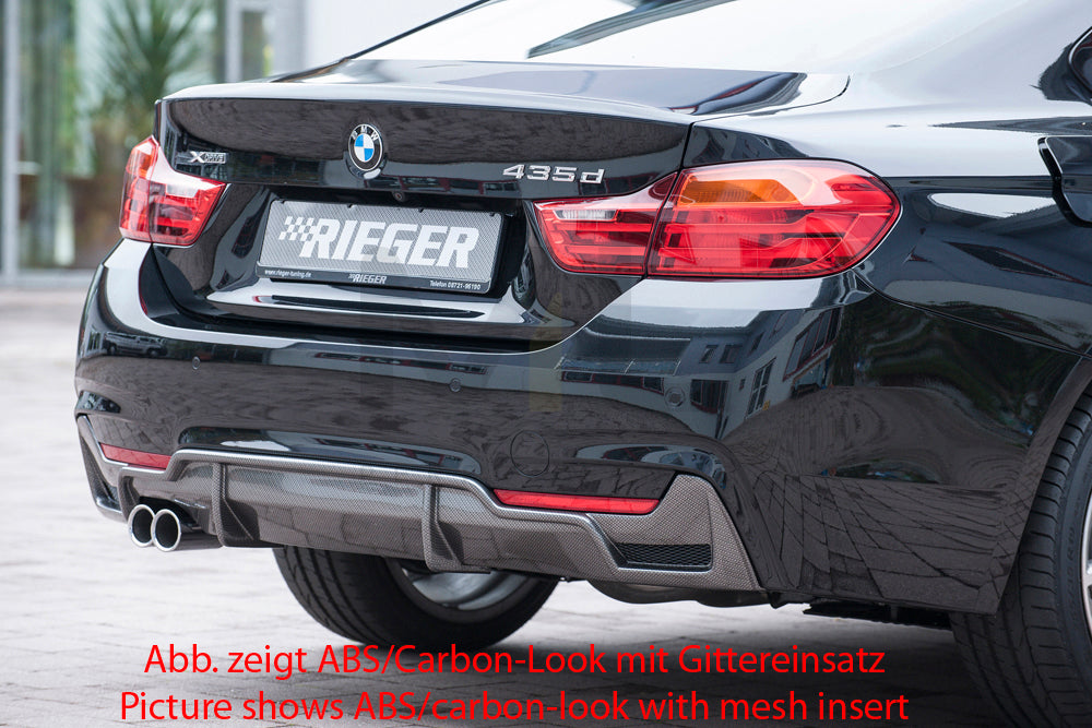 Rieger 00088055 BMW 4 Series F32 F33 F36 Rear Diffuser 7 | ML Performance UK Car Parts