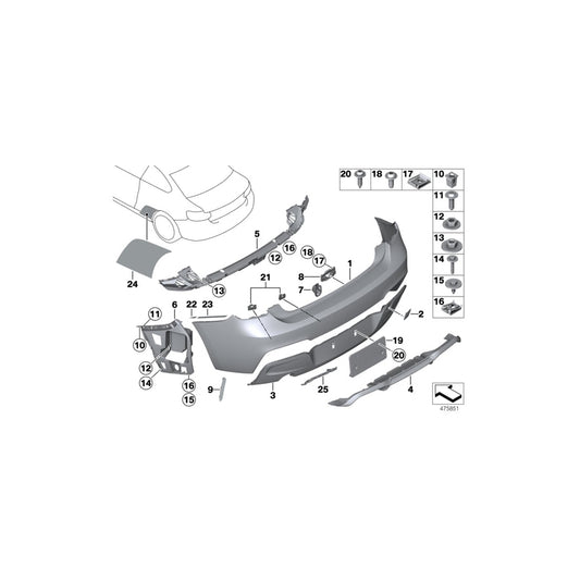 Genuine BMW 63147853470 F87 F87 Reflector, Rear Right (Inc. M2 & M2 Competition) | ML Performance UK