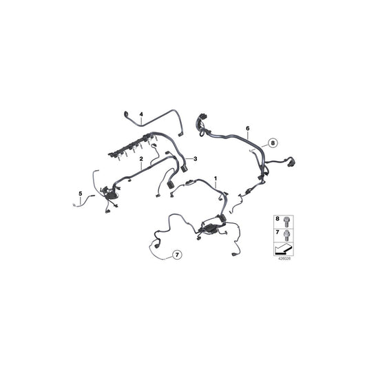 Genuine BMW 12517606387 F12 F06 F02 Wiring Harness Engine Adapter Sensoric 2 (Inc. 640iX, 740i & 740Li) | ML Performance UK