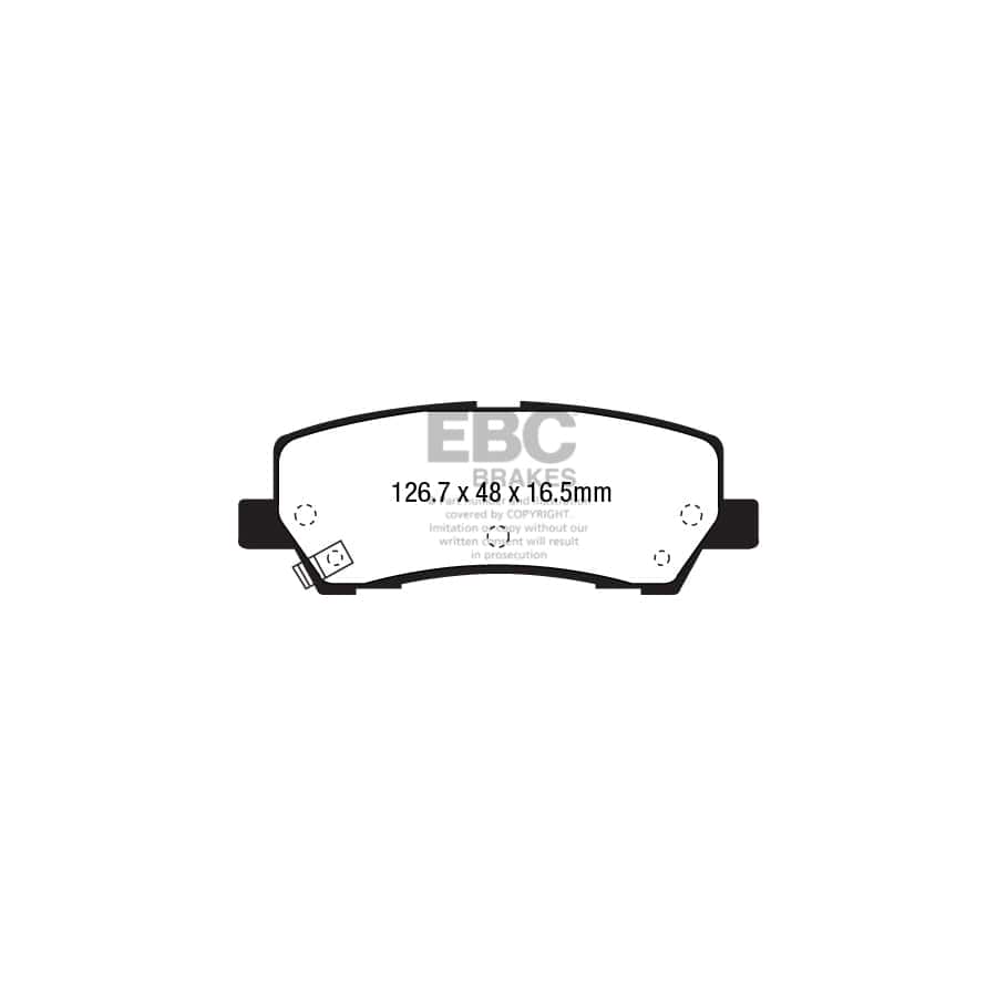 EBC PD02KR516 Ford Mustang Redstuff Rear Brake Pad & Plain Disc Kit 2 | ML Performance UK Car Parts