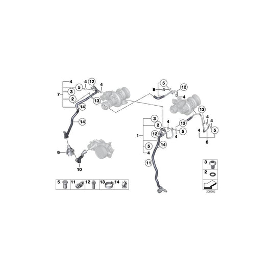 Genuine BMW 11537591222 E72 Hose, Inlet ZYL. 1-4 (Inc. Hybrid X6) | ML Performance UK Car Parts