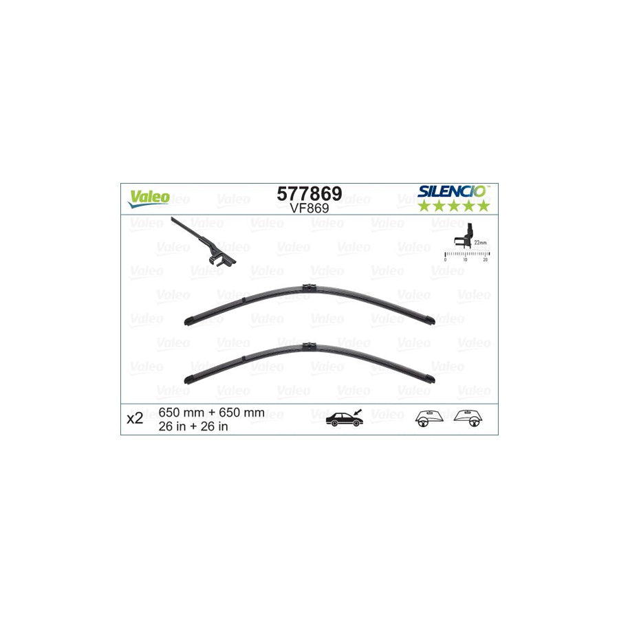 Valeo Silencio X.Trm 577869 Wiper Blade | ML Performance UK Car Parts