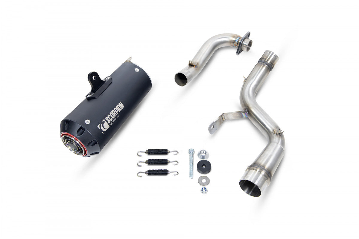 Scorpion PHA192SYSBCER Honda MSX 125 Red Power Full System - Black Ceramic Coated Sleeve | ML Performance UK UK