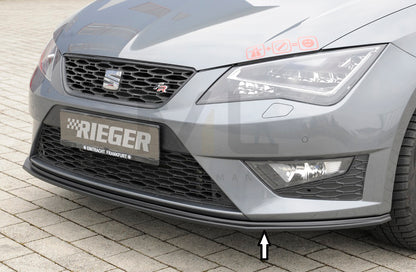 Rieger 00027022 SEAT 5F Front Splitter (Leon FR & Leon Cupra) 1 | ML Performance UK Car Parts