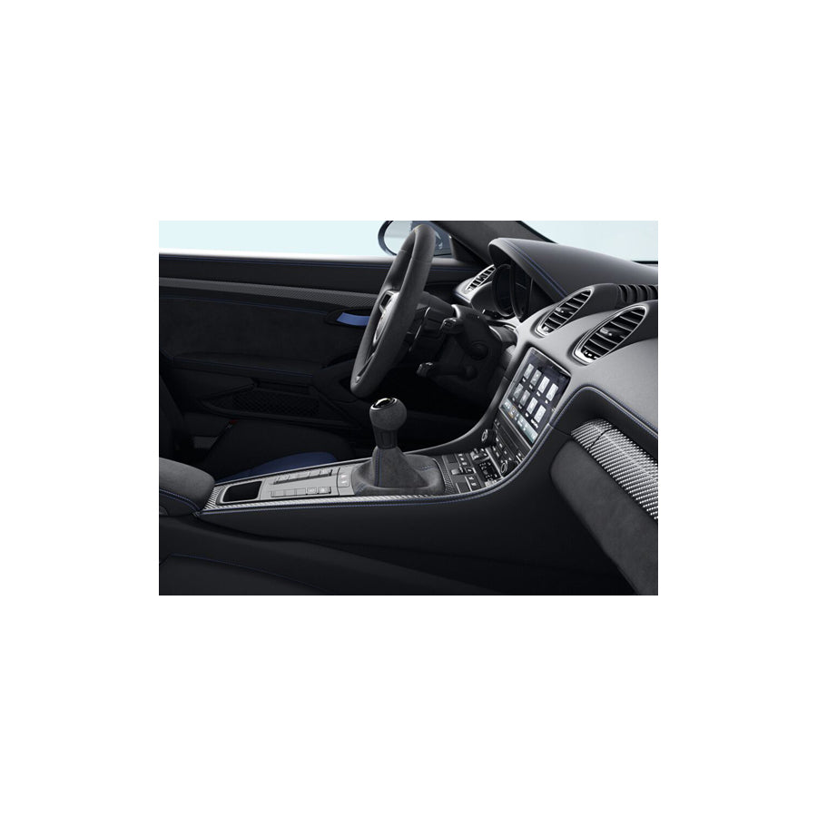 Genuine Porsche Pdk Gear Selector Lever, Race-Tex, In Black / Deep Sea Blue Porsche 982 Cayman Gt4 Rs | ML Performance UK Car Parts