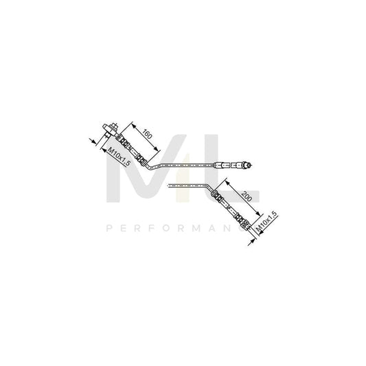 BOSCH 1 987 476 055 Brake Hose for BMW X5 (E53) 417mm, M10x1 | ML Performance Car Parts