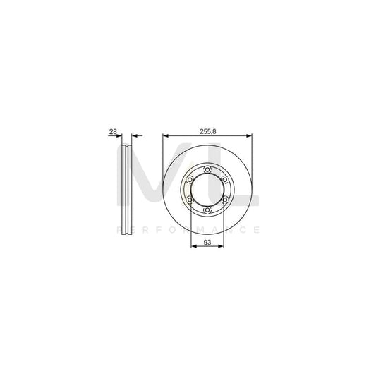 BOSCH 0 986 479 R37 Brake Disc for MAZDA E-Series Van (SR2) Vented, Oiled | ML Performance Car Parts