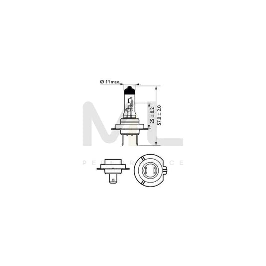 PHILIPS 12643LLC1 Bulb, spotlight H18 12V 65W PY26d-1 Halogen | ML Performance Car Parts