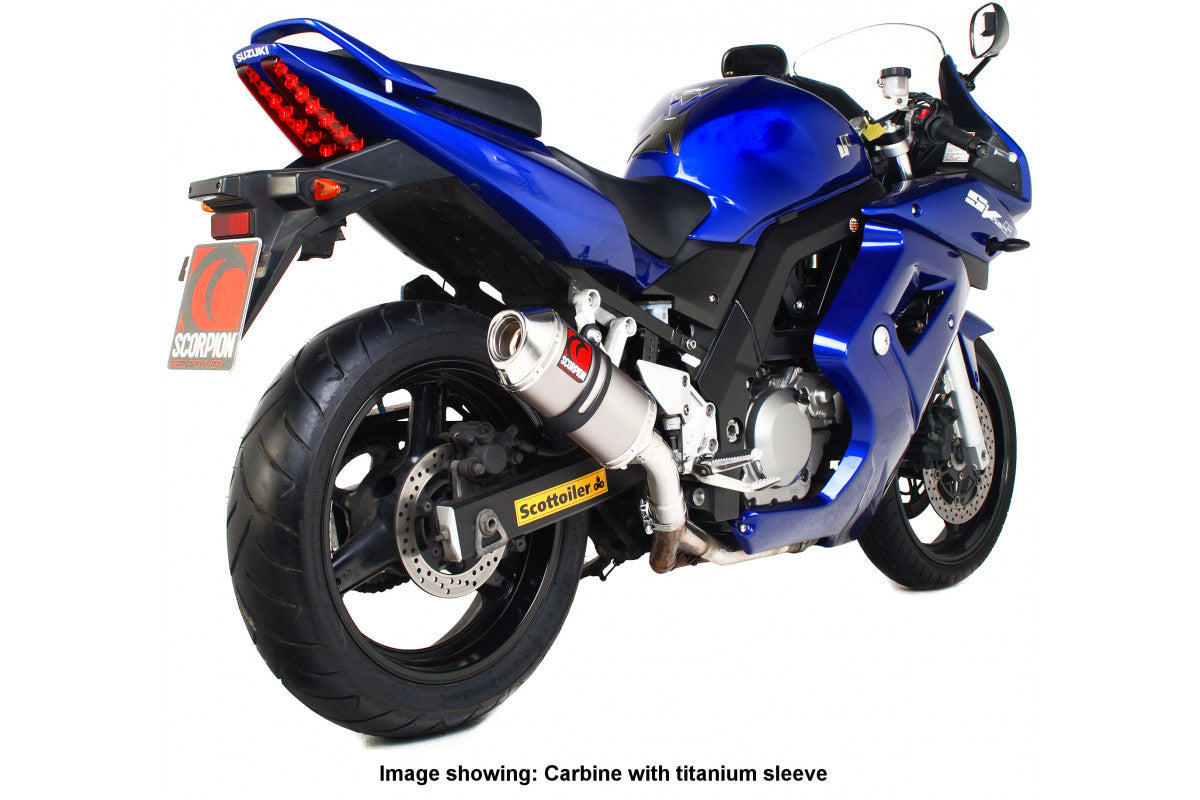 Scorpion ESI88CFO Suzuki SV650 Carbine Slip-On - Carbon Fibre Sleeve | ML Performance UK UK