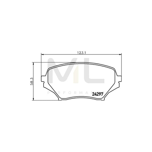 Hella 8DB 355 006-771 Brake Pad Set For Mazda Mx-5 Iii (Nc) Not Prepared For Wear Indicator | ML Performance Car Parts