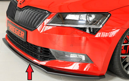 Rieger 00079040 Skoda 3T 3V Superb III Front Splitter 1 | ML Performance UK Car Parts