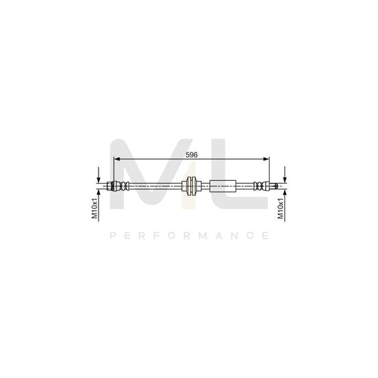 BOSCH 1 987 481 708 Brake Hose 596mm | ML Performance Car Parts