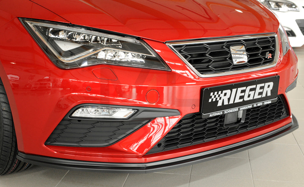 Rieger 00027030 SEAT 5F Front Splitter (Leon FR & Leon Cupra) 5 | ML Performance UK Car Parts