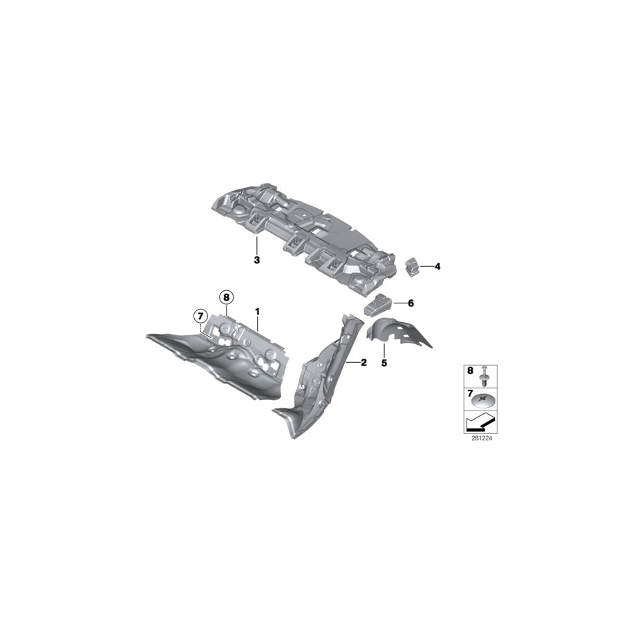 Genuine BMW 51487274425 Sound Insulation For Upper Partit.Trunk (Inc. 640iX, M6 & 650iX 4.0) | ML Performance UK
