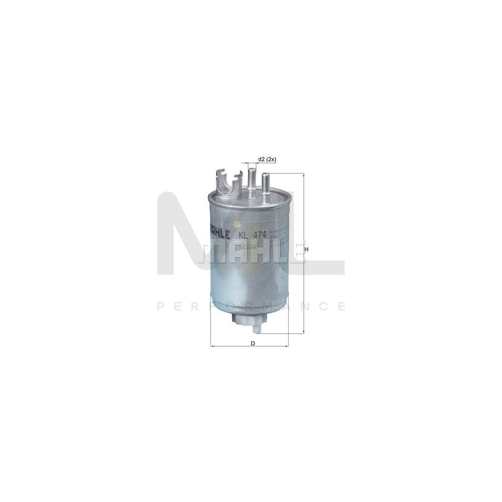 MAHLE ORIGINAL KL 474 Fuel filter In-Line Filter | ML Performance Car Parts
