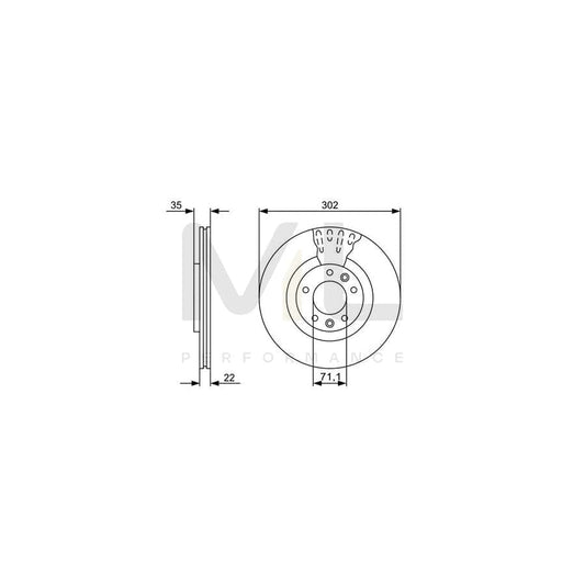 BOSCH 0 986 479 500 Brake Disc for CITROEN C6 Saloon Vented, Oiled, with bolts/screws | ML Performance Car Parts