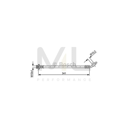 BOSCH 1 987 481 840 Brake Hose 341mm | ML Performance Car Parts