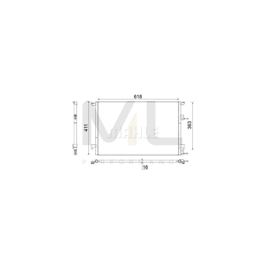 MAHLE ORIGINAL AC 589 000S Air conditioning condenser without dryer | ML Performance Car Parts