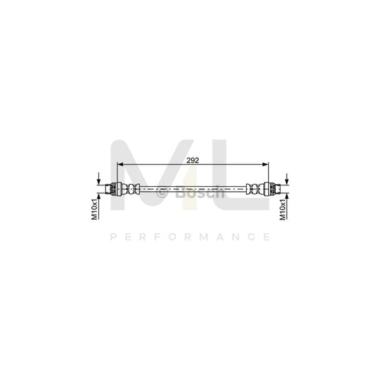 BOSCH 1 987 481 767 Brake Hose for DACIA Solenza (B41_) 292mm | ML Performance Car Parts