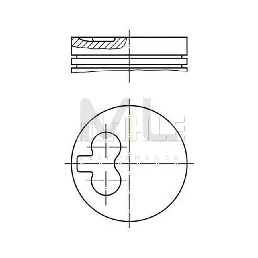 MAHLE ORIGINAL 013 63 02 Piston 83,5 mm, with piston rings, with piston ring carrier | ML Performance Car Parts