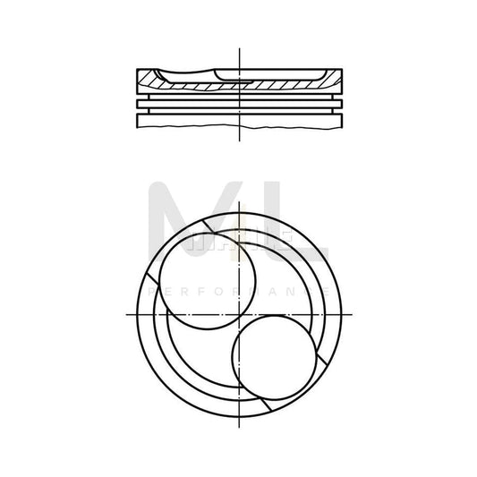 MAHLE ORIGINAL 011 26 11 Piston 75,50 mm, without cooling duct | ML Performance Car Parts