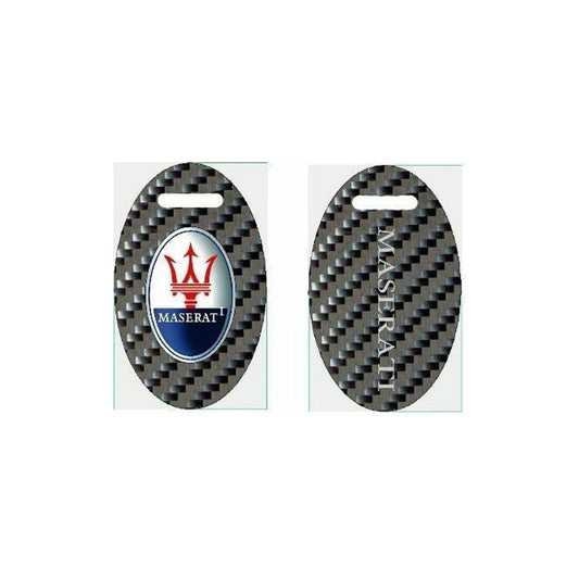 Fabspeed Maserati Silver & Blue Carbon Fiber Keyring | ML Performance UK