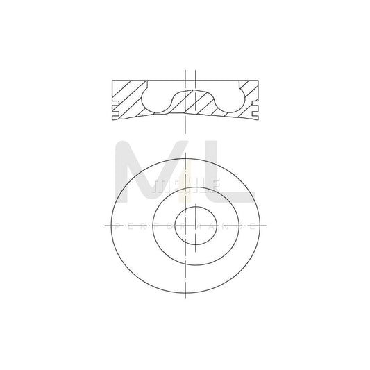 MAHLE ORIGINAL 015 05 02 Piston for FORD FOCUS 83,0 mm, with piston ring carrier, without cooling duct | ML Performance Car Parts
