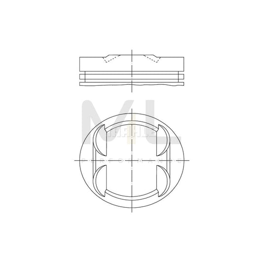 MAHLE ORIGINAL 002 65 02 Piston suitable for MERCEDES-BENZ SL Convertible (R129) 97,5 mm, without cooling duct | ML Performance Car Parts
