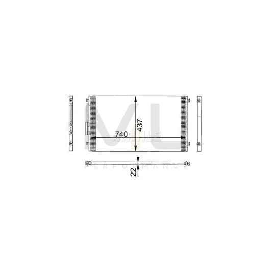 MAHLE ORIGINAL AC 331 000S Air conditioning condenser without dryer | ML Performance Car Parts