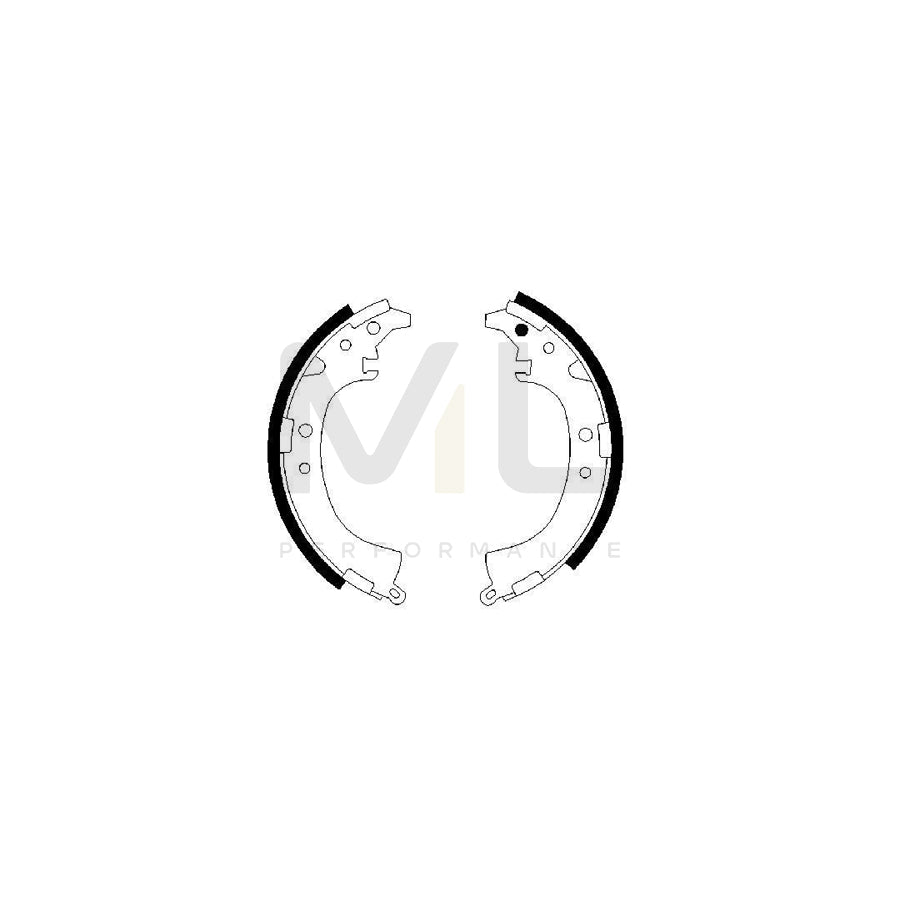 BOSCH 0 986 487 424 Brake Shoe Set | ML Performance Car Parts