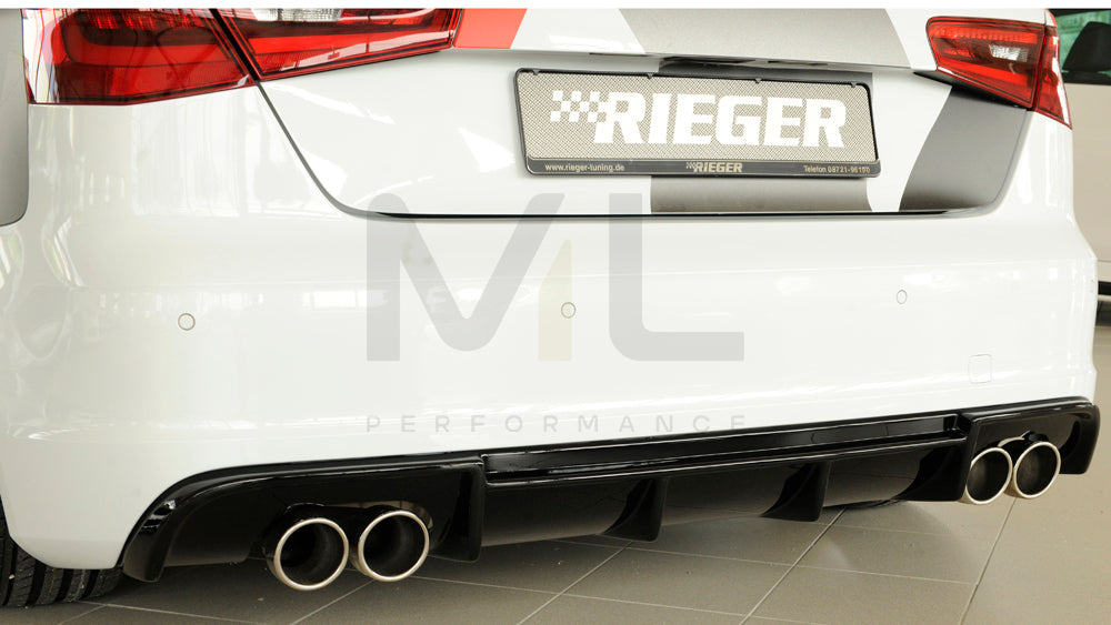 Rieger 00088172 Audi 8V S3 Rear Diffuser 8 | ML Performance UK Car Parts