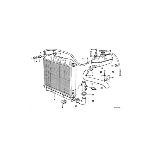 Genuine BMW 17111120093 E21 Water Hose (Inc. 320 & 323i) | ML Performance UK Car Parts