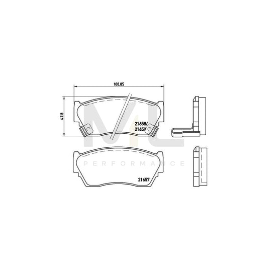Brembo P 56 027 Brake Pad Set With Acoustic Wear Warning | ML Performance Car Parts